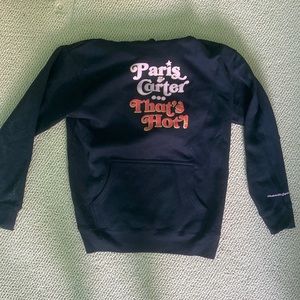 Paris & carter.. that’s hot! Black hooded sweatshirt
